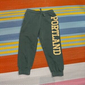 H&M Green Yellow Portland Sweatpants Boys Kids Size 5T